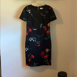 Black Calvin Klein floral dress